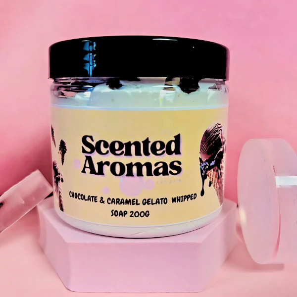 Caramel Chocolate Ice Cream Scented Whipped Soap 200g