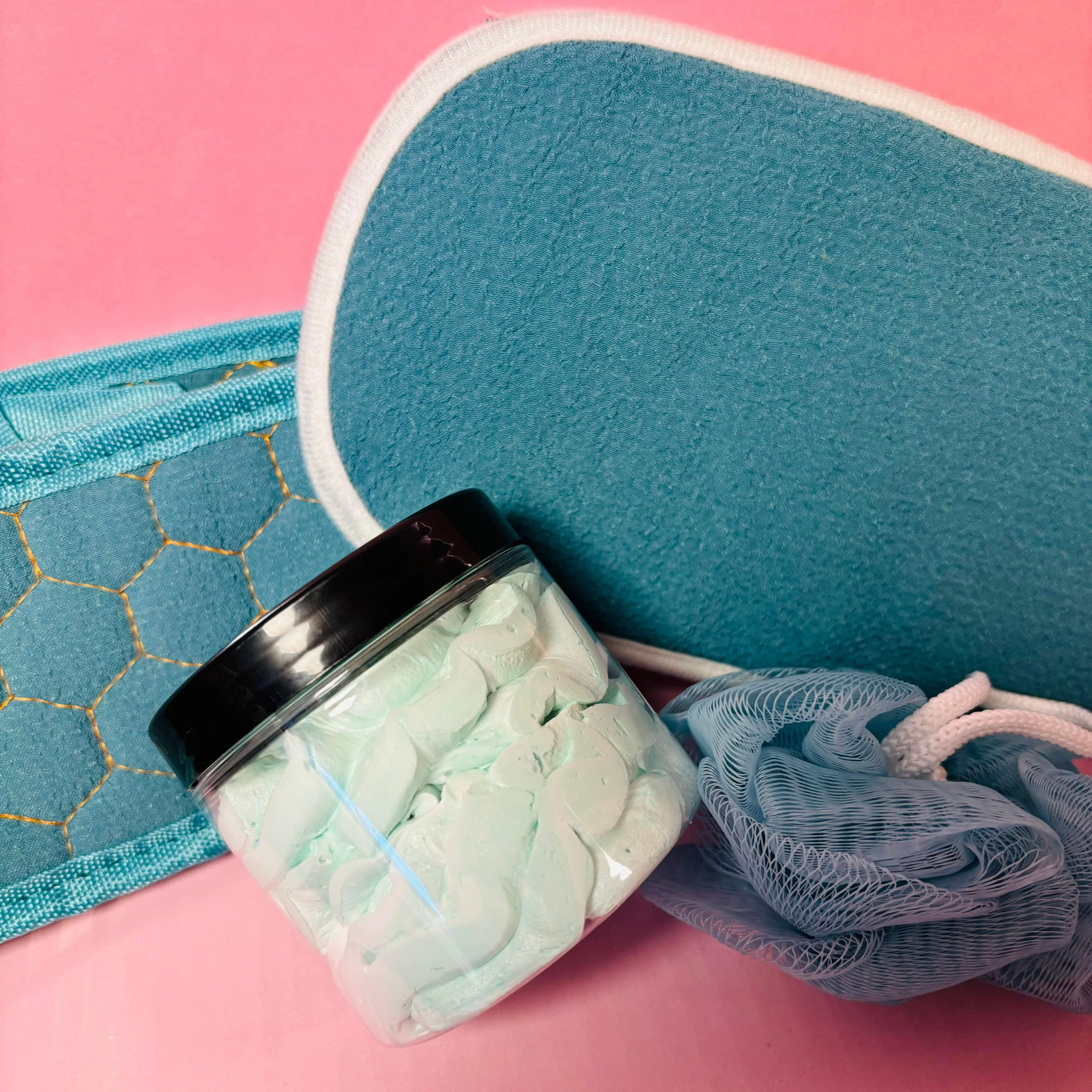 Scented Aromas 4 Piece Bath and Body Gift Set - 4 Items - Whipped Soap, Exfoliating Bath Accessories - Image 4
