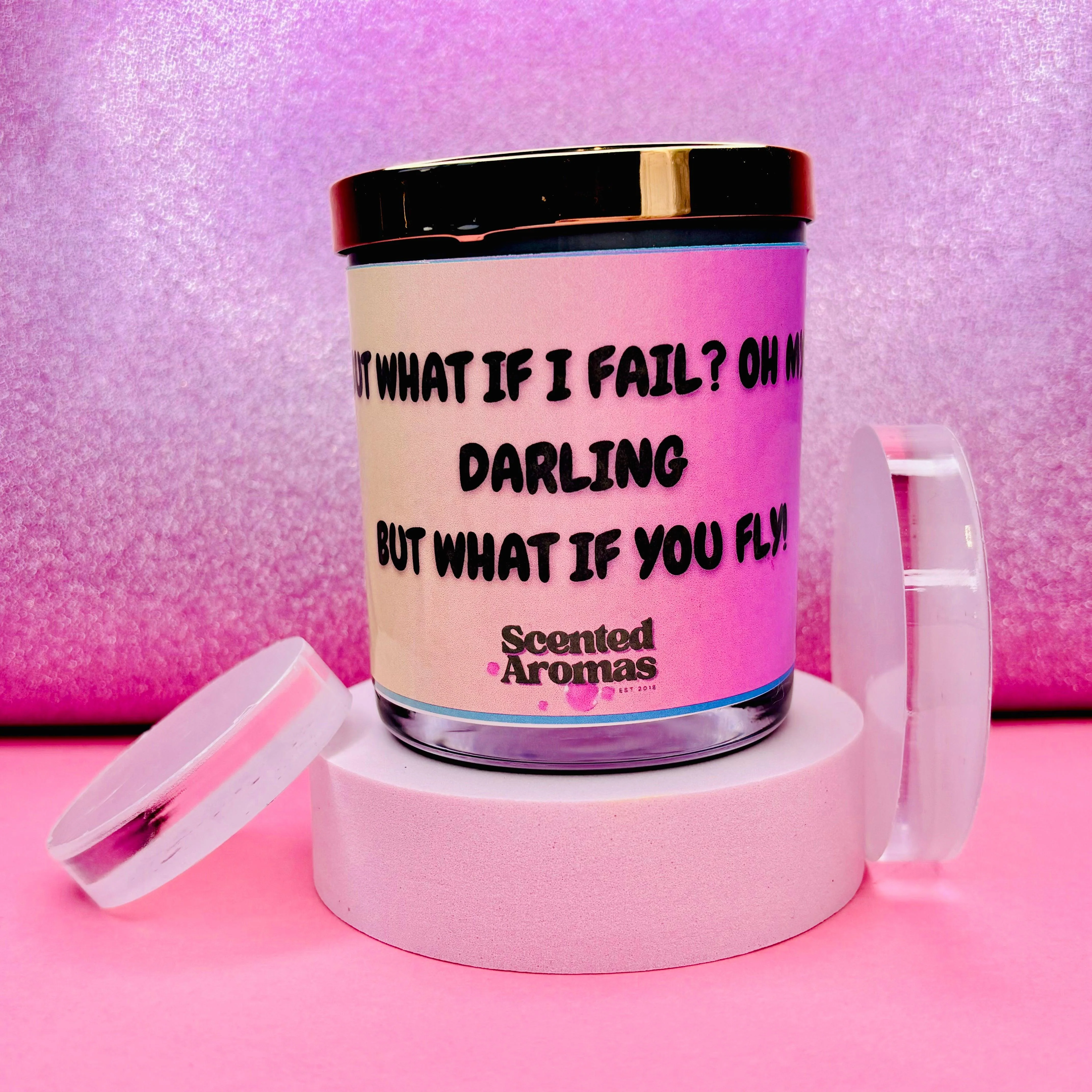 What If I Fail Positive Affirmation Quote Candle 200g - Courage Building