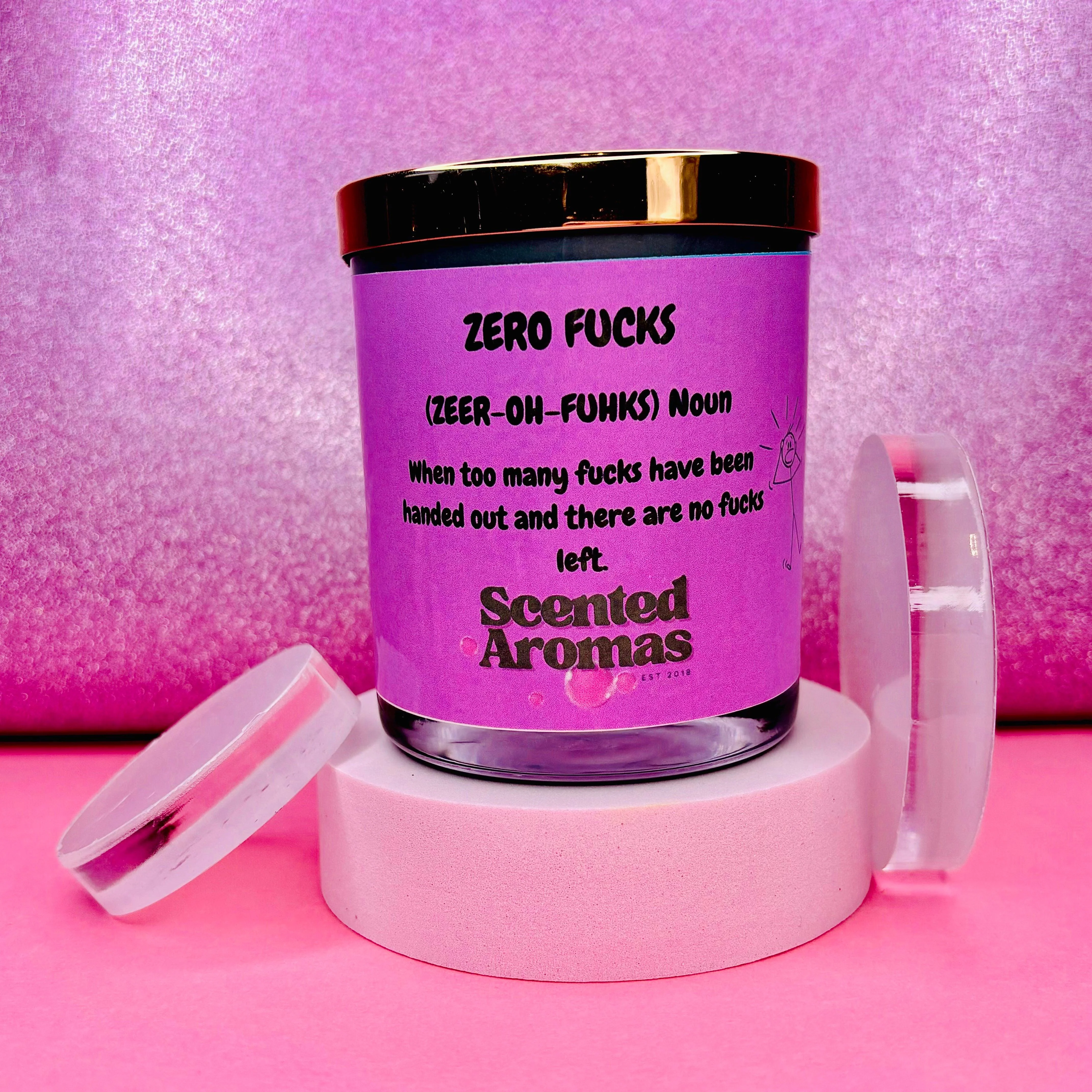 Who Cares Funny Quote Candle 200g - Apathy Humour Gift